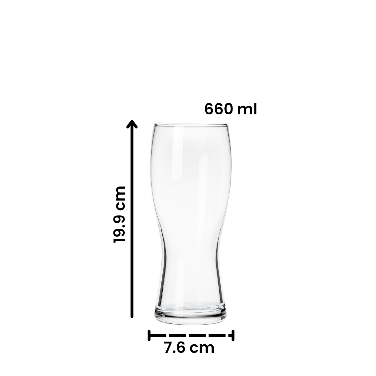 Koblenz.5 - Juego de 6 Vasos Cerveceros de Vidrio.