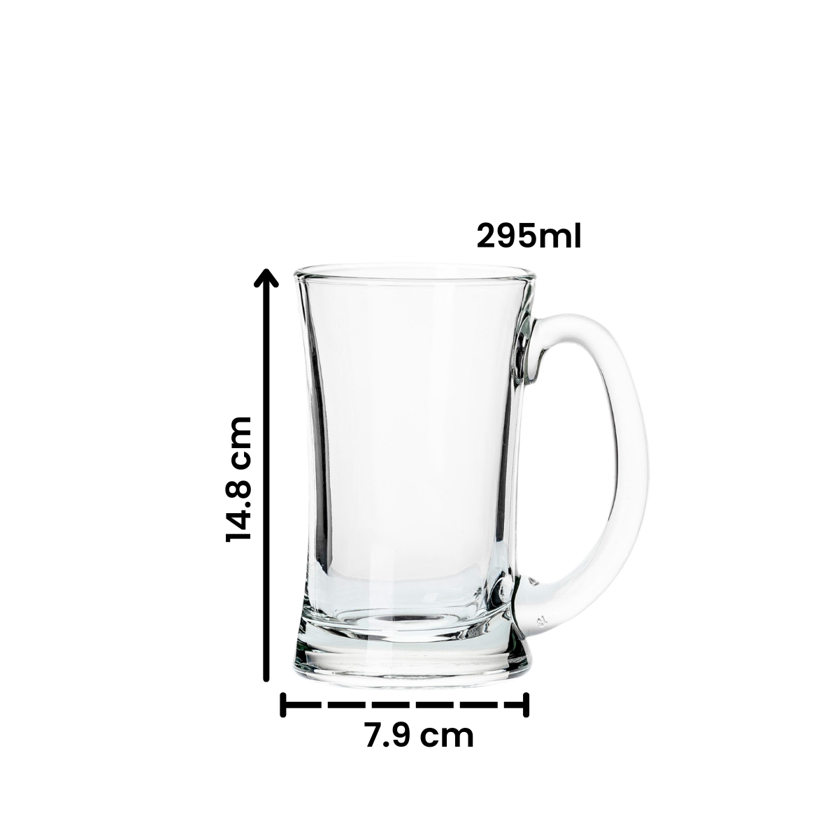 Malt 1/2 P - Juego de 6 Tarros de Vidrio.