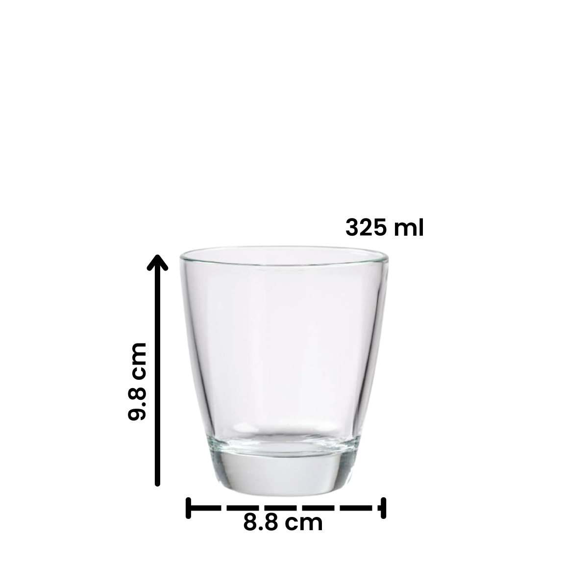 Oasis - Juego De 12 Vasos De Vidrio De 315 Ml.