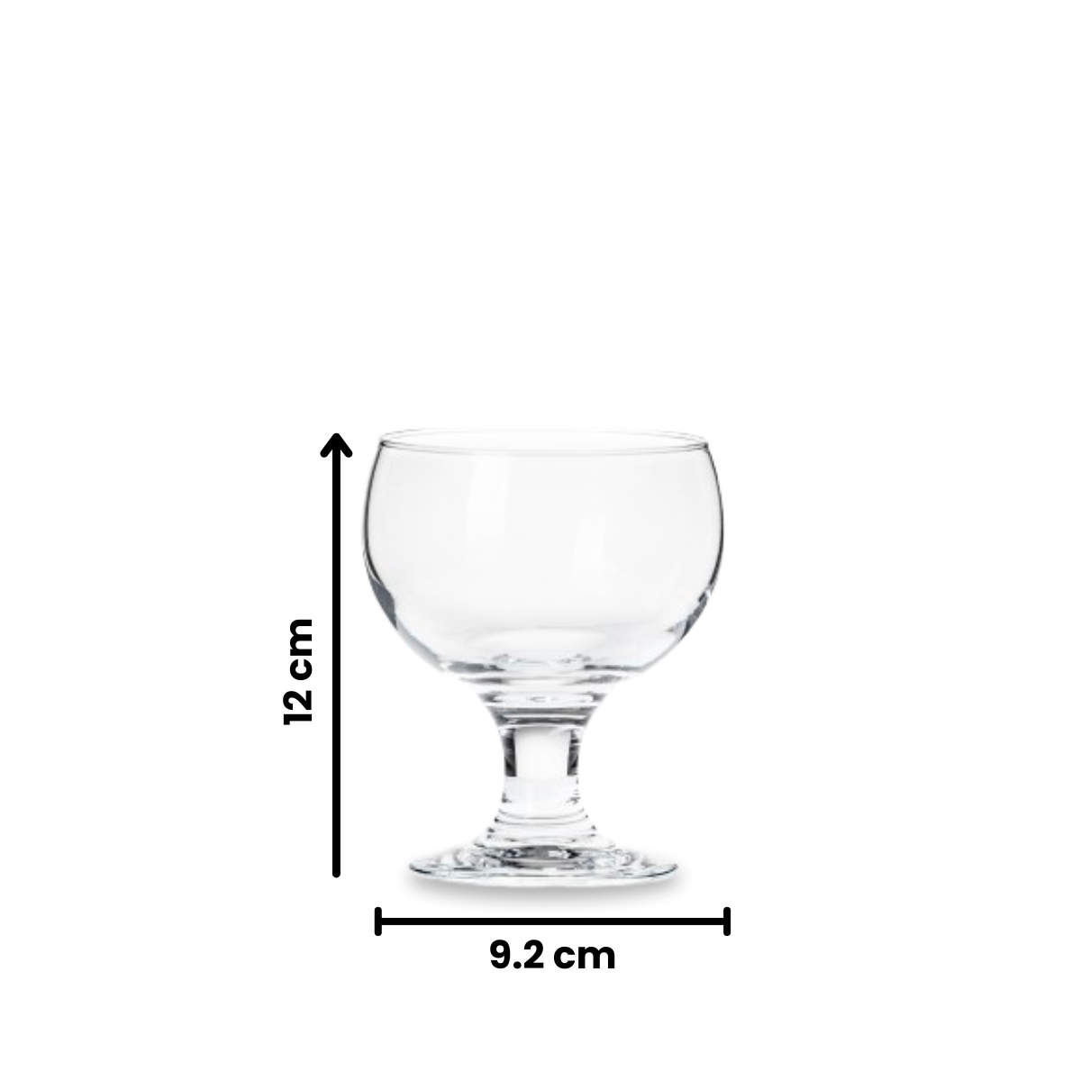 Palm 350 - Juego de 6 Copas de Vidrio Tipo Bola.