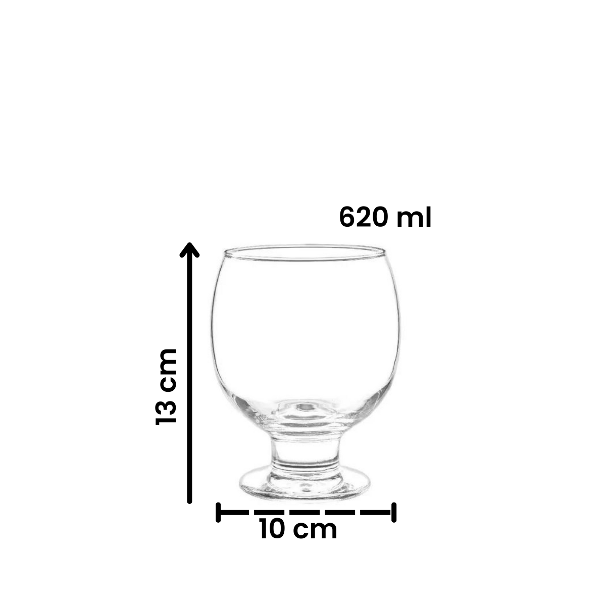 Premier - Juego De 6 Copas para Postre De Vidrio