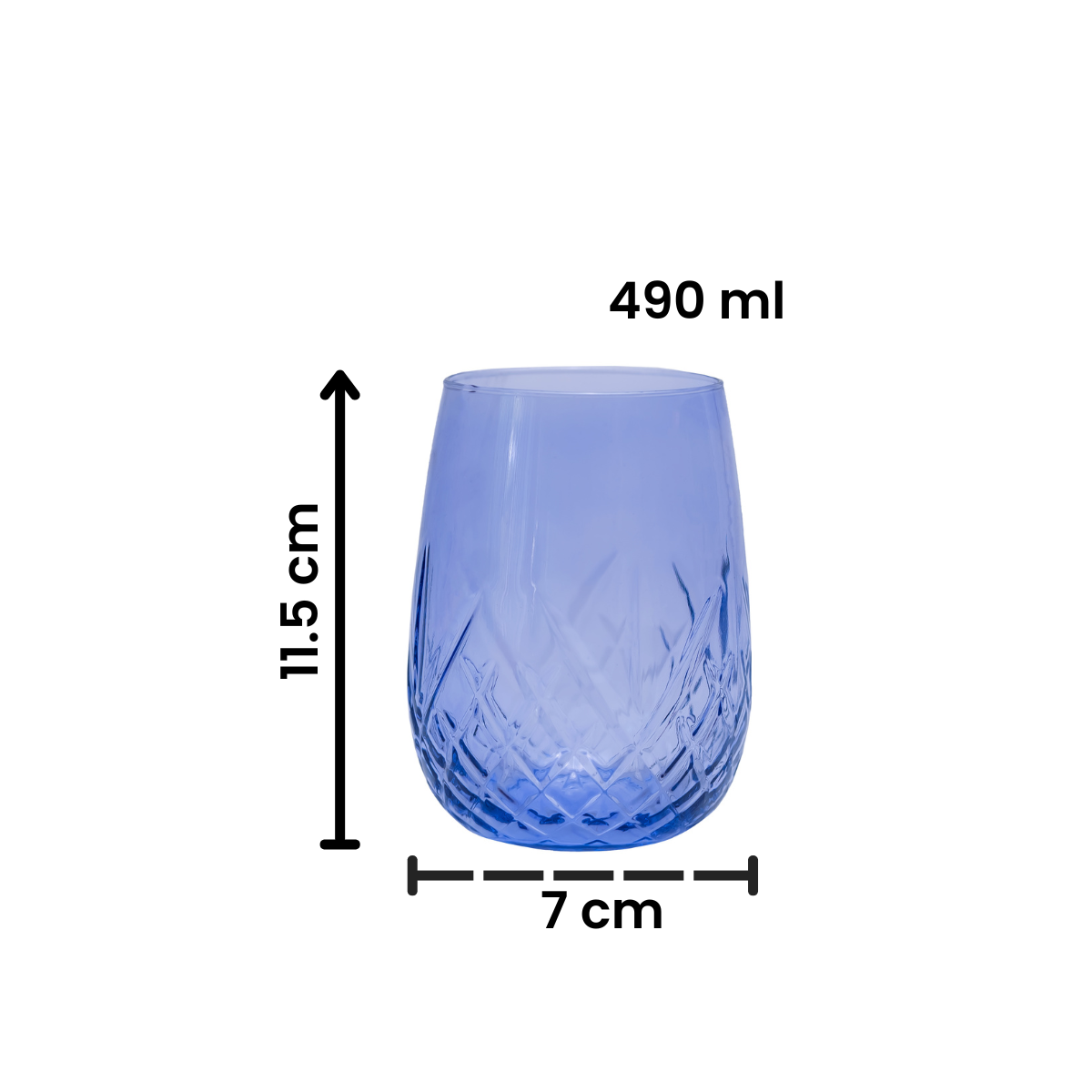 Rococo Colors - Juego De 6 Vasos De Vidrio Pintado