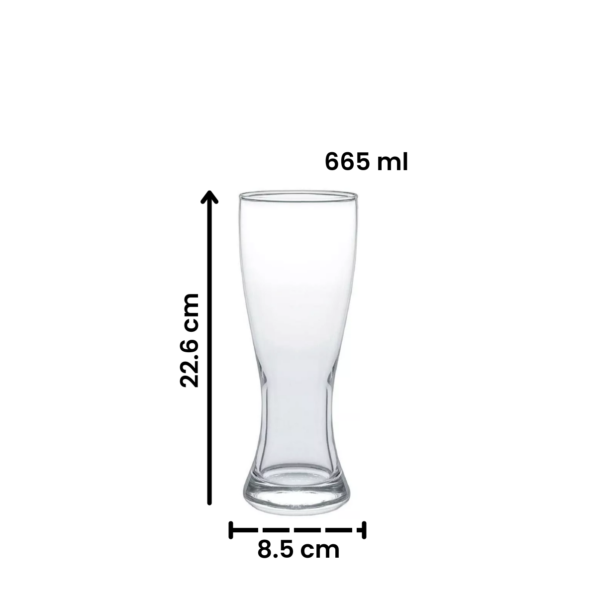 Turin - Vasos Cerveceros De Vidrio 665 Ml