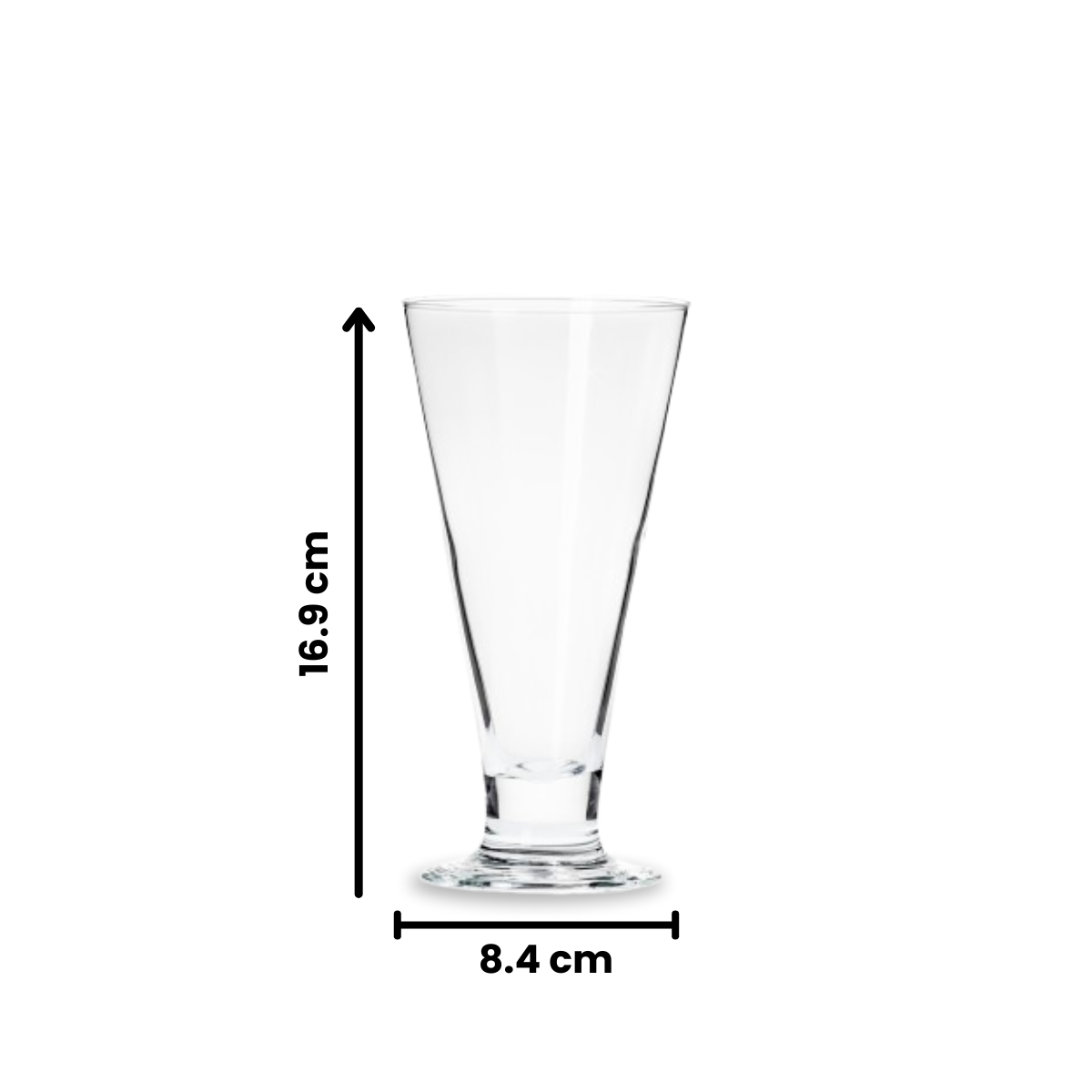 Vicenza Malteada 330 - Juego de 6 Copas de Vidrio.