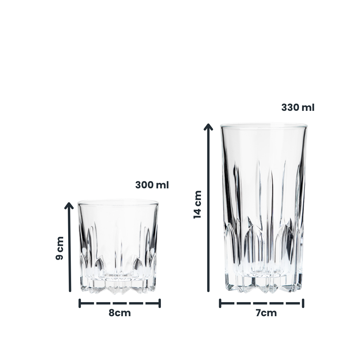 Excalibur - Juego de 6 Vasos De Vidrio