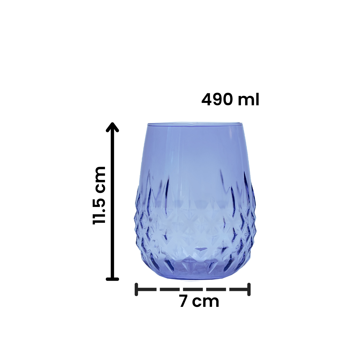 Gaudi Colors - Juego De 6 Vasos De Vidrio Pintado