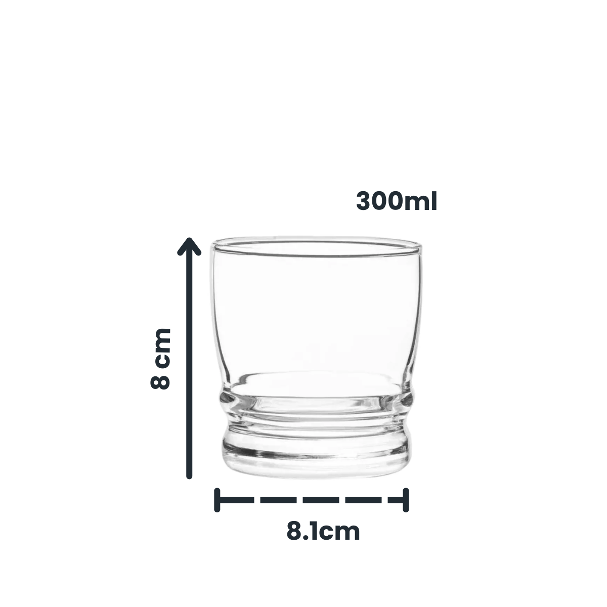 Madeiras - Juego De Vasos De Vidrio De 300 Ml.