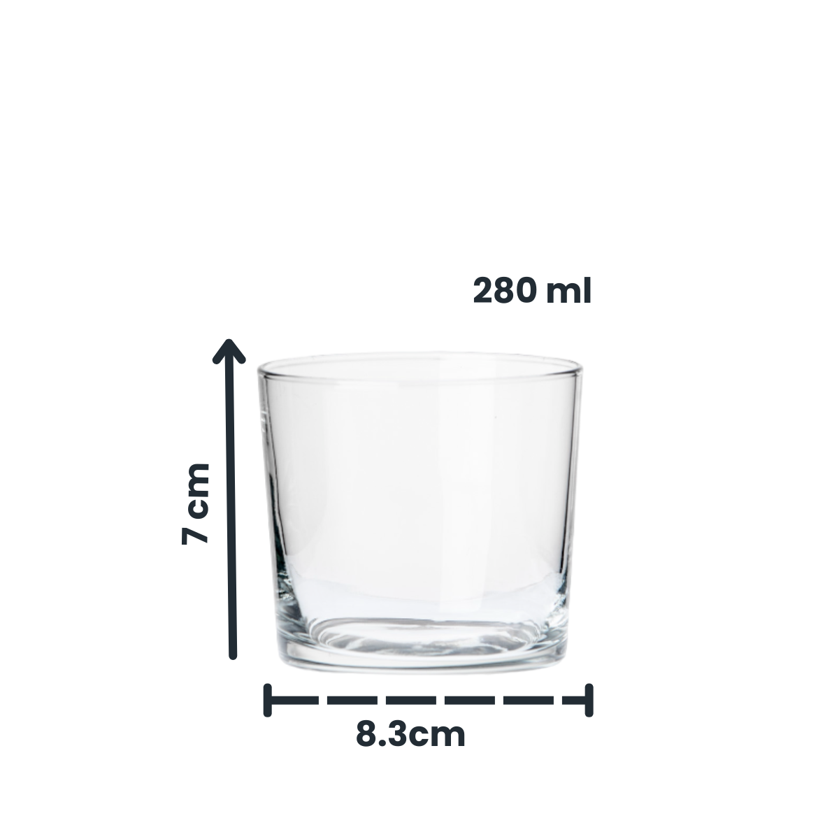 Olimpia - Juego De 6 Vasos De Vidrio 280 ml