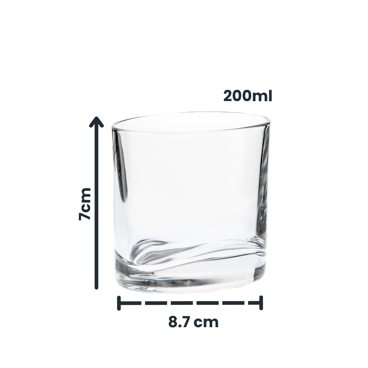 Oval - Juego De 6 Tequileros Vidrio 90 Ml.