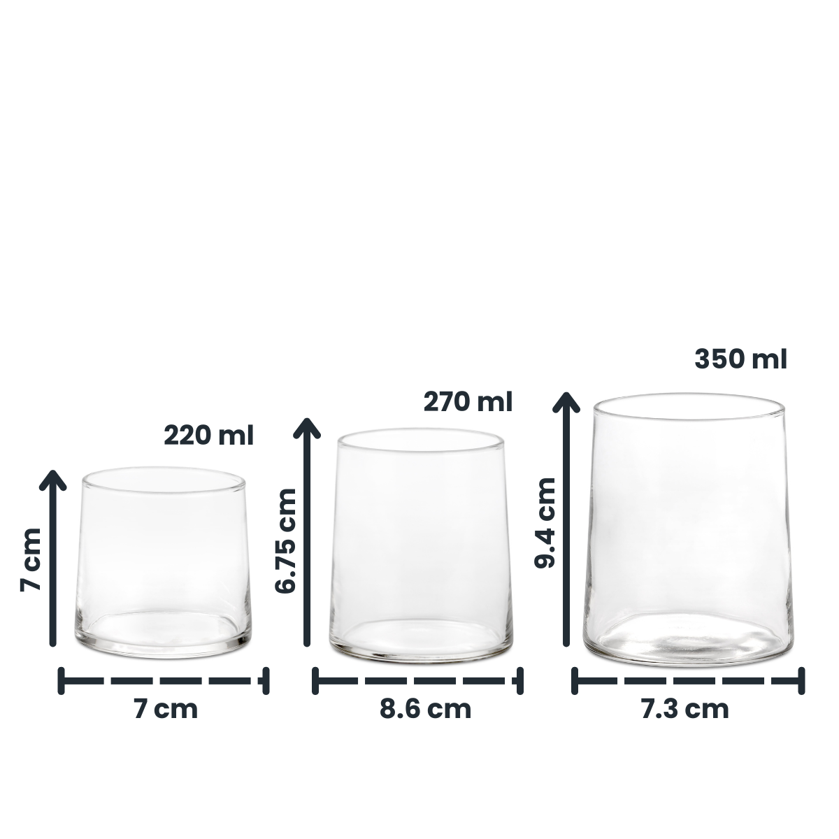 Elixir DOF - Juego de 6 Vasos De Vidrio