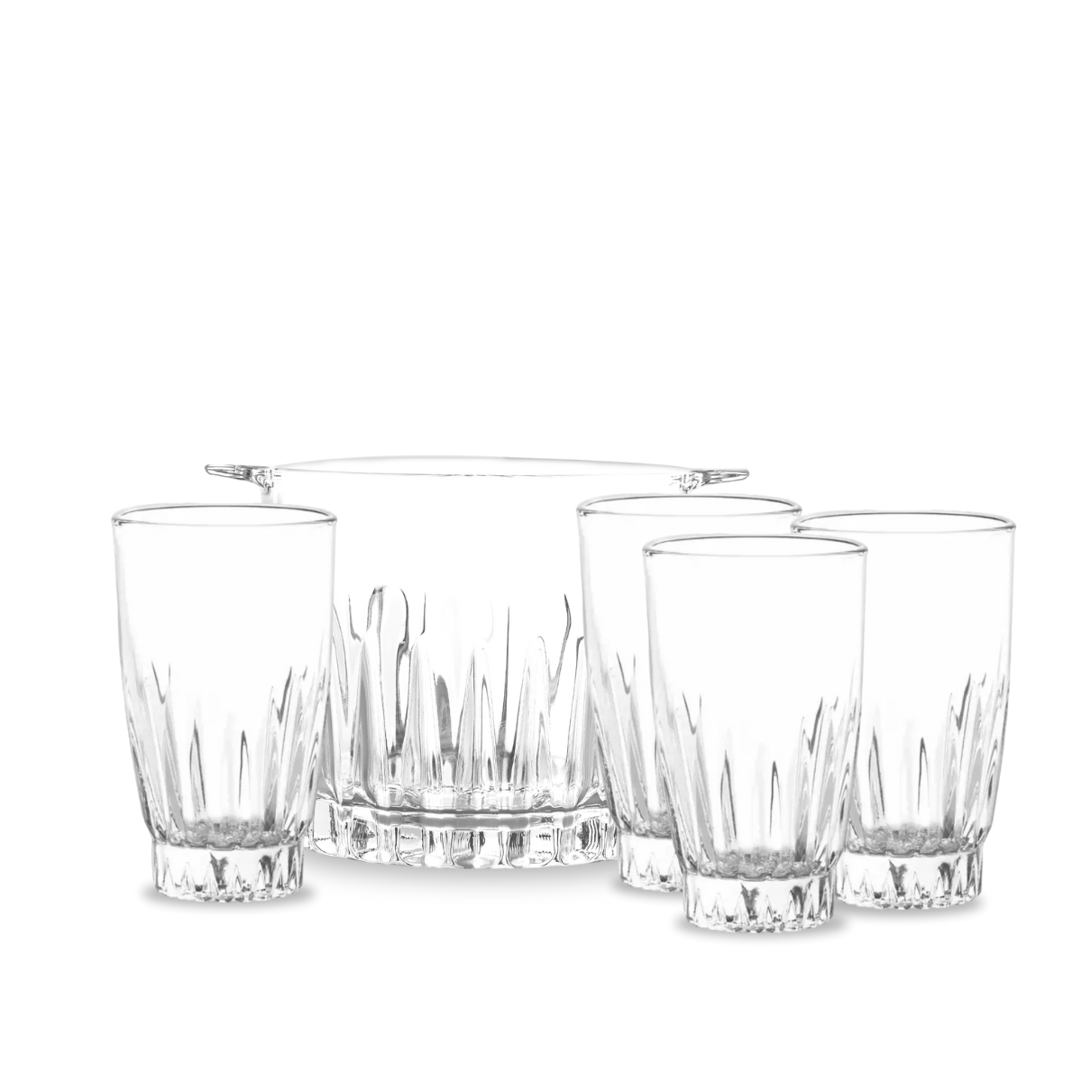 Royal - Set De Hielera Y 4 Vasos De Vidrio