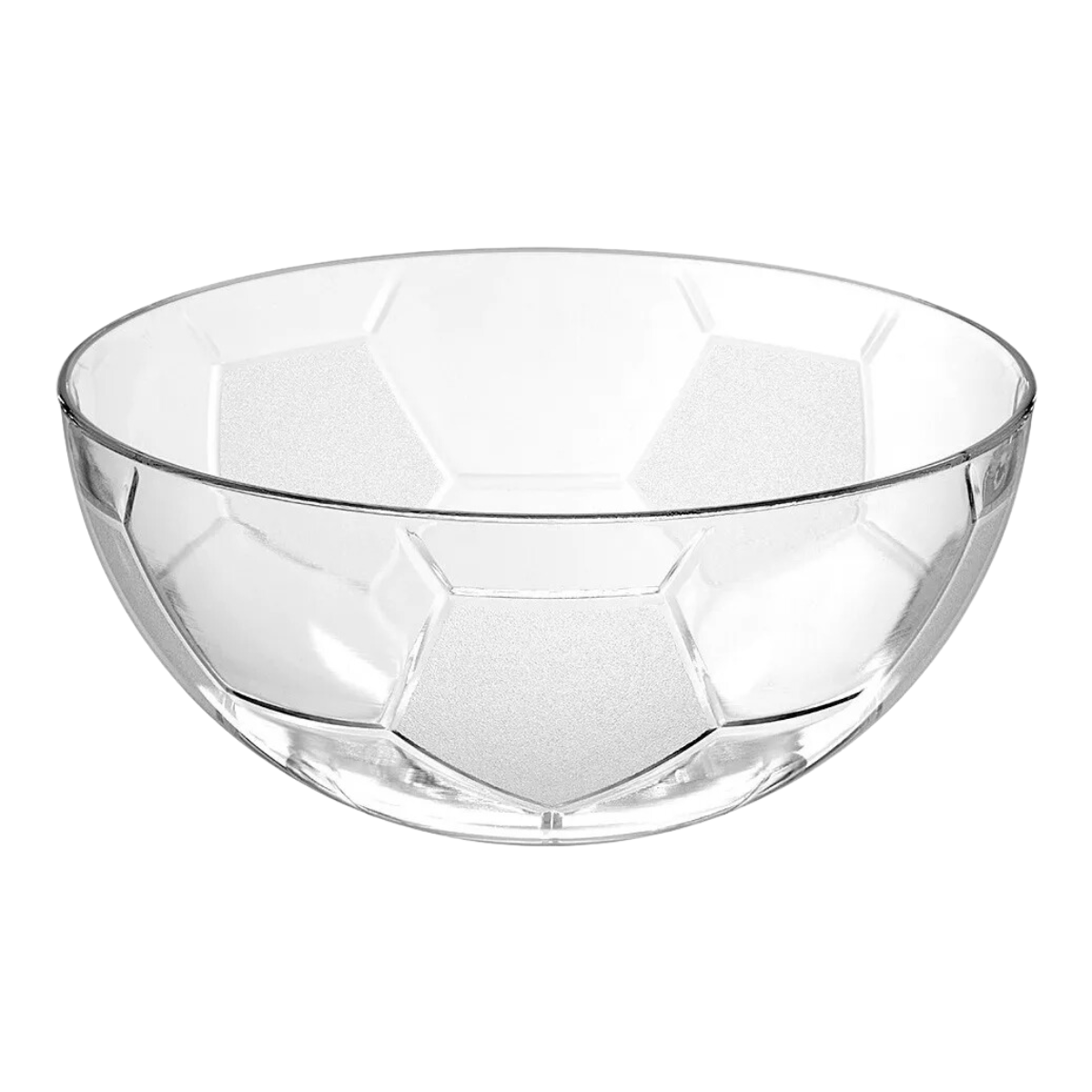 bowl de vidrio en forma de balon de vidrio en fondo blanco