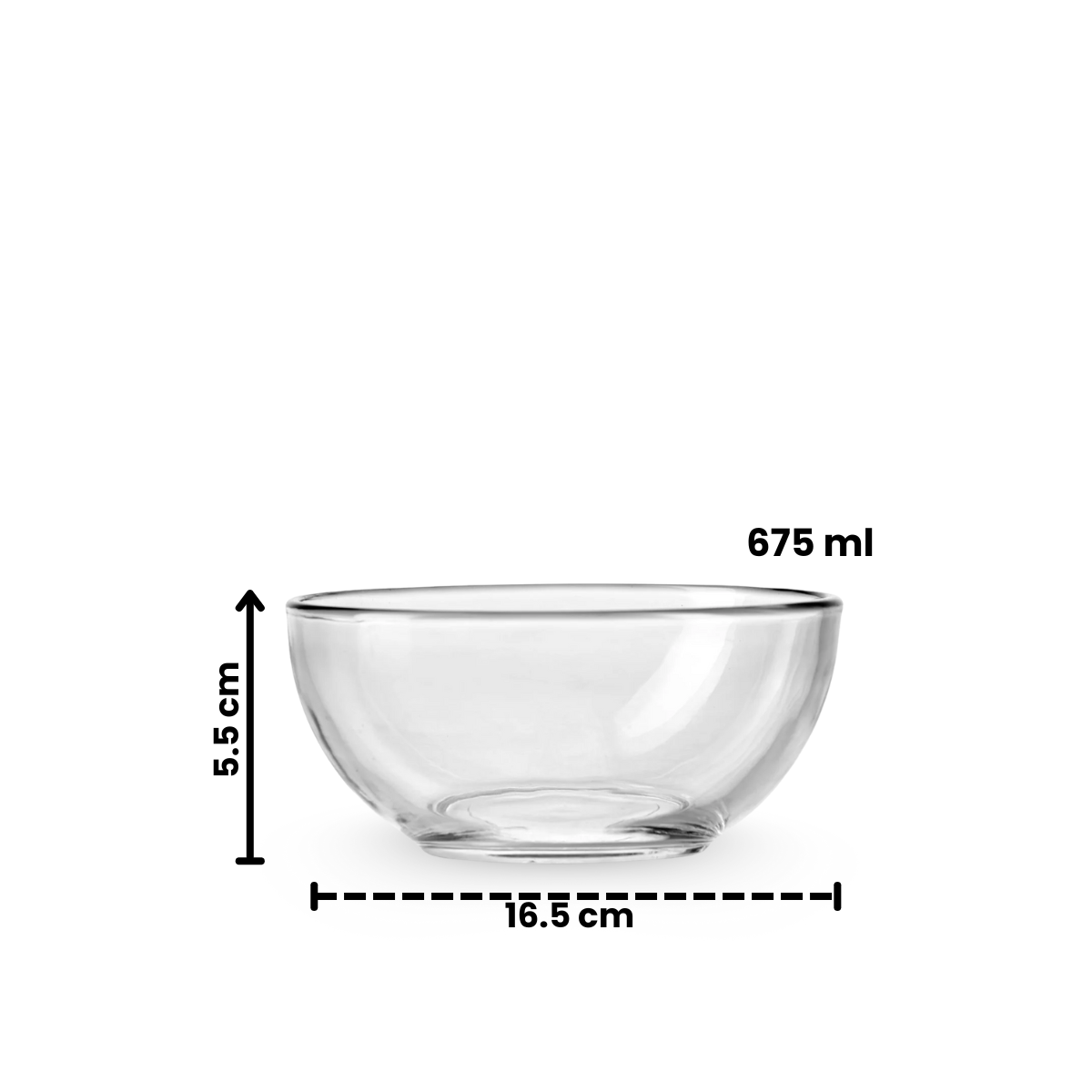 Stylo - Juego De 4 Platos Hondo De Vidrio 16.5 Cm