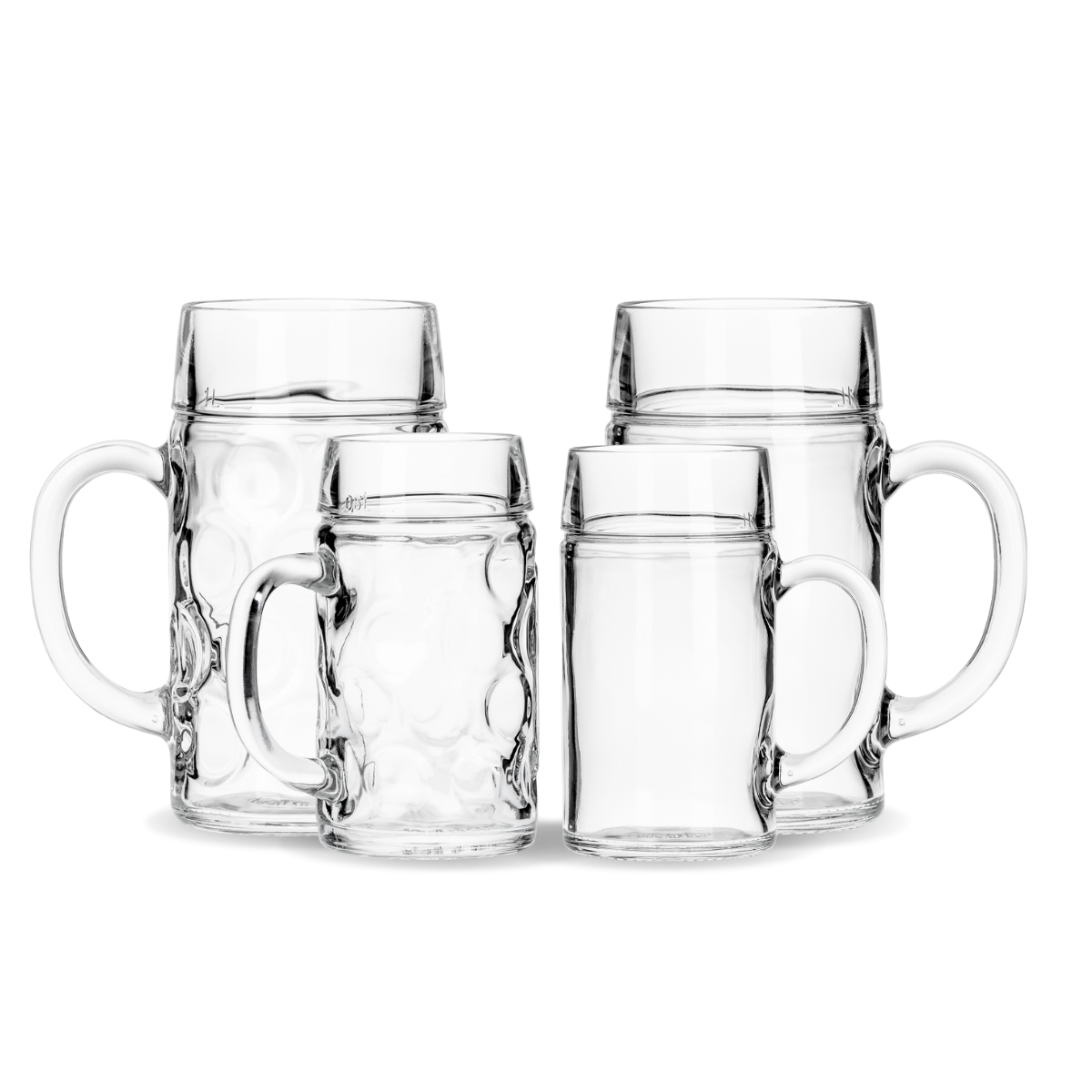 4 tarros de diferentes alturas y medidas para fiestas y eventos