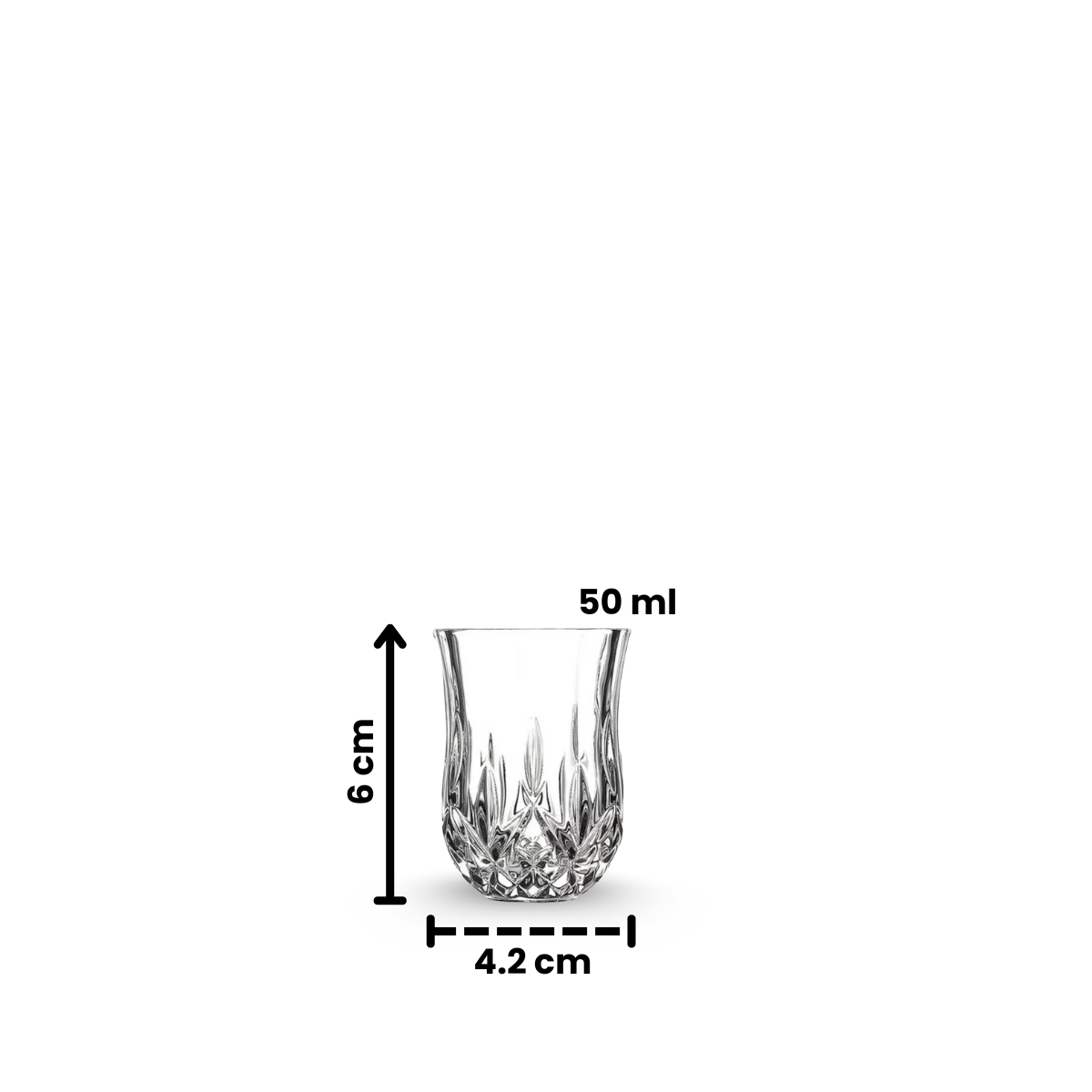 Unicus - Juego De 12 Tequileros De Vidrio Tipo Cortado