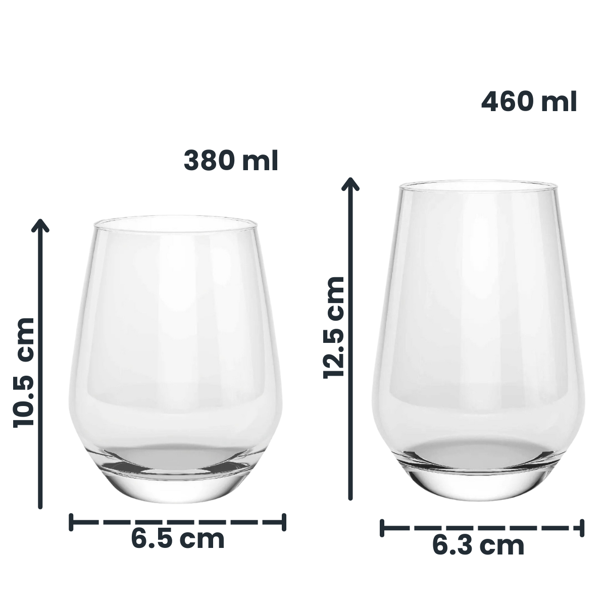 Sicilia -  Juego De Vasos De Vidrio