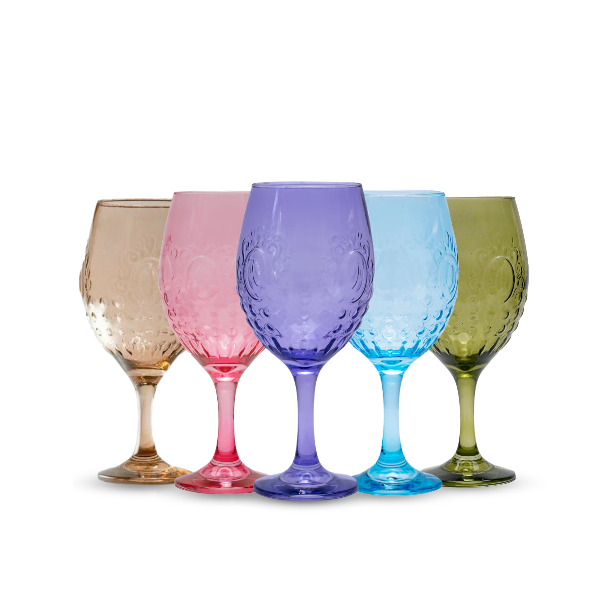 Baroque Colors - Juego De 6 Copas De Vidrio 700 Ml