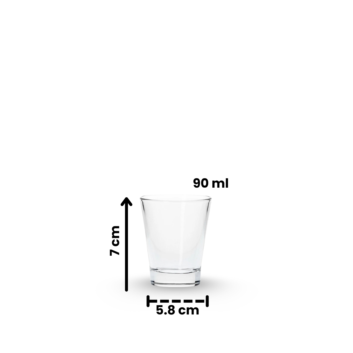 Cafeino - Juego de 6 Tazas para Cafe de Vidrio de 90ml.