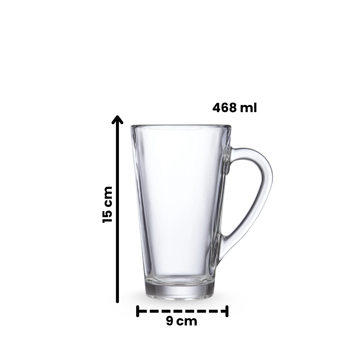 Cavana - Juego De 12 Tazas De Vidrio 486 ml