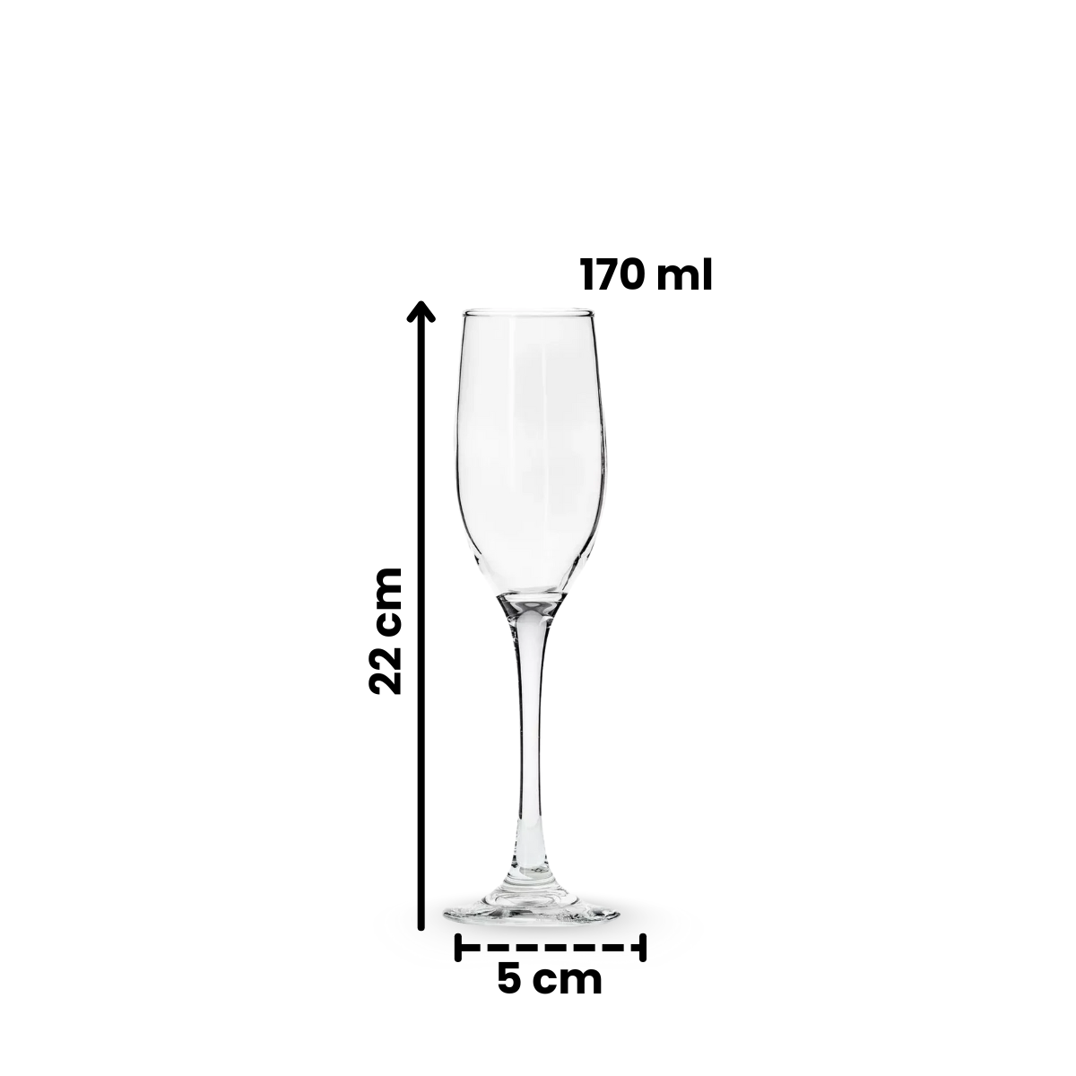 Ducale - Juego de Copas De Vidrio para Champagne 170 ml