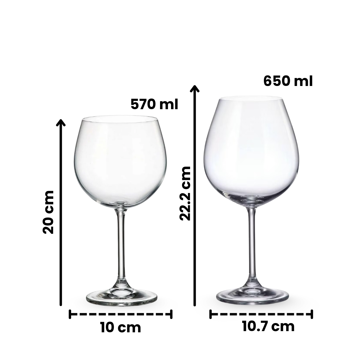 Colibri Ballon - 6 Copas de Vidrio