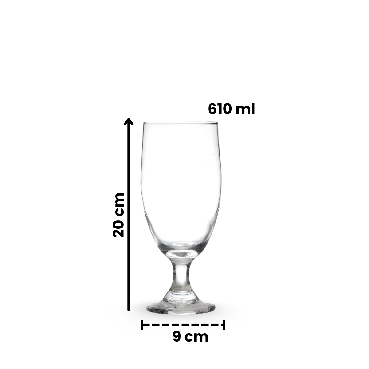 Toscana - Juego De 6 Copas Cerveceras De Vidrio 610 ml