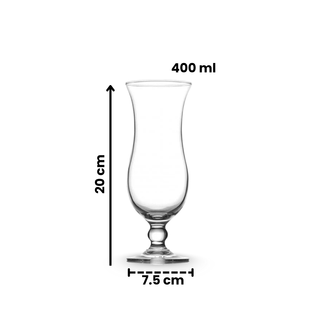 Huracan - Juego De 6 Copas De Vidrio 400 Ml