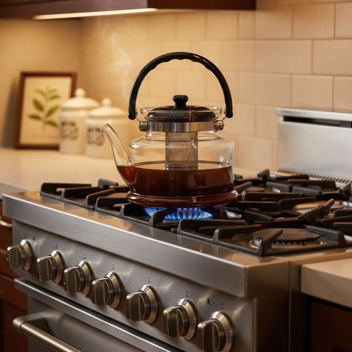 Tetera de Borosilicato para Calentar a Fuego Directo