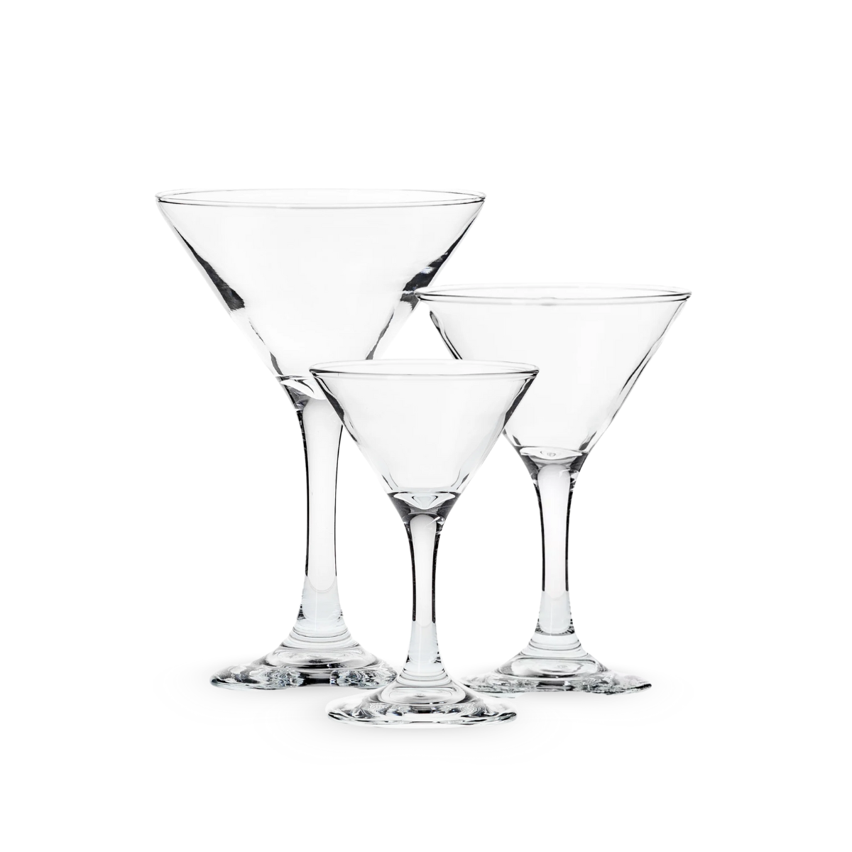Martini - Juego de 6 Copas de Vidrio De Varias Capacidades