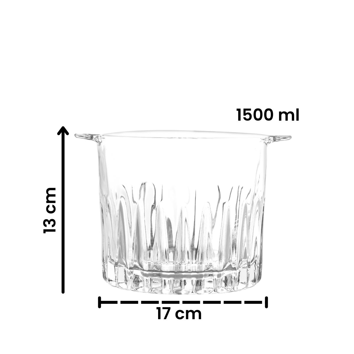 royal hielera estilo vidrio cortado de 1500ml