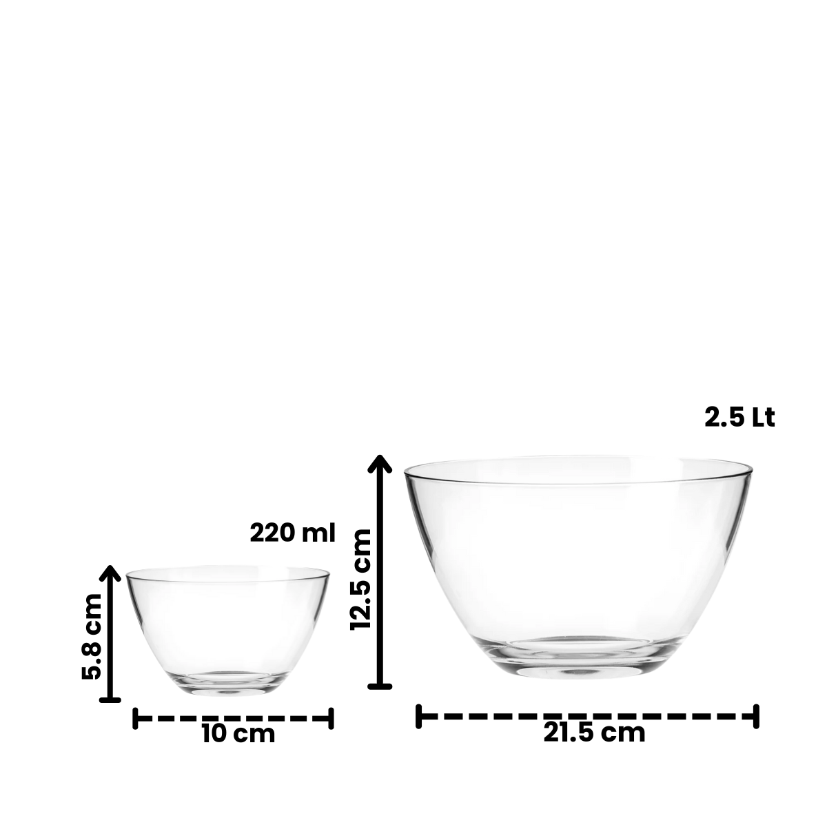 varios tamaños de bowls palladio en fondo blanco