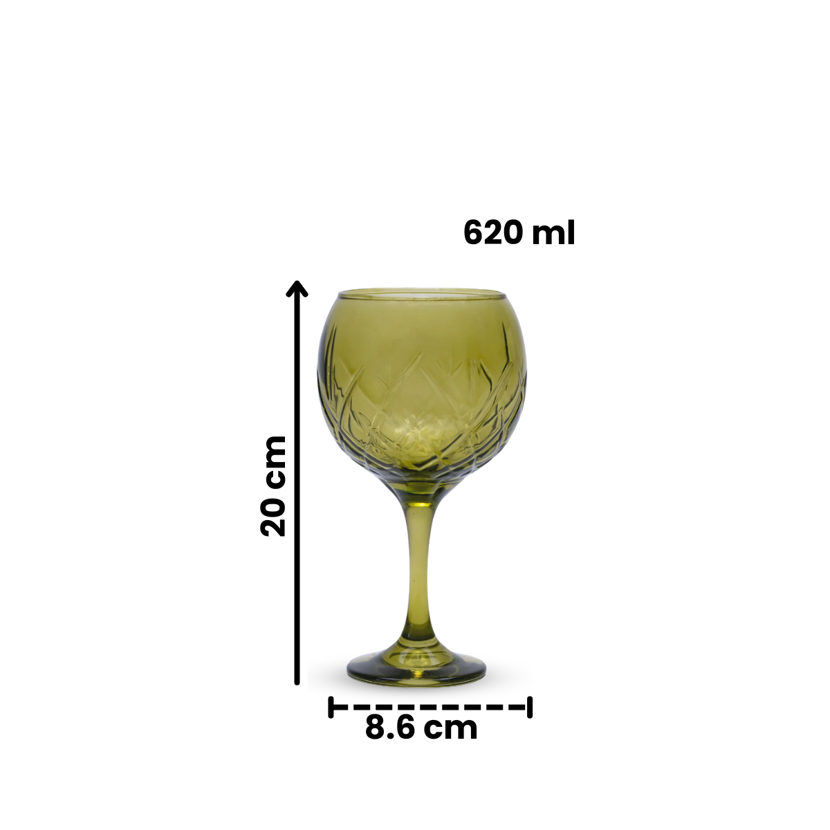 Rococo Colors - Juego De 6 Copas De Vidrio Pintado