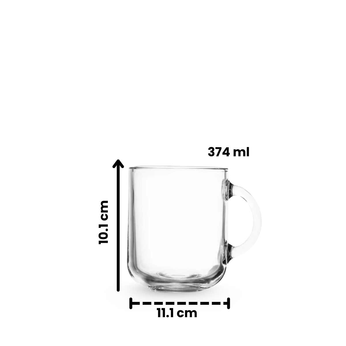 San Miguel - Juego De 6 Tazas De Vidrio 374 ml