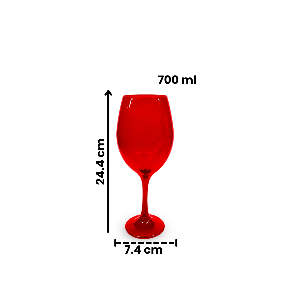 Signoria Colors - Juego de 6 Copas Para Vino De Vidrio Pintado