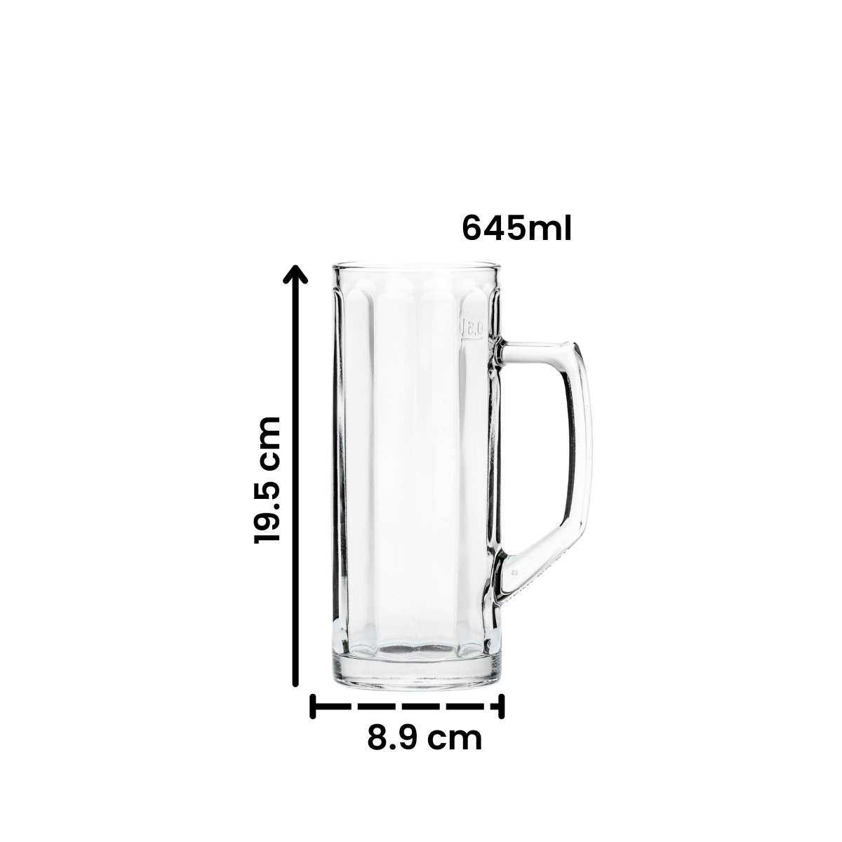 tarro cervecero reno con medidas en fondo blanco