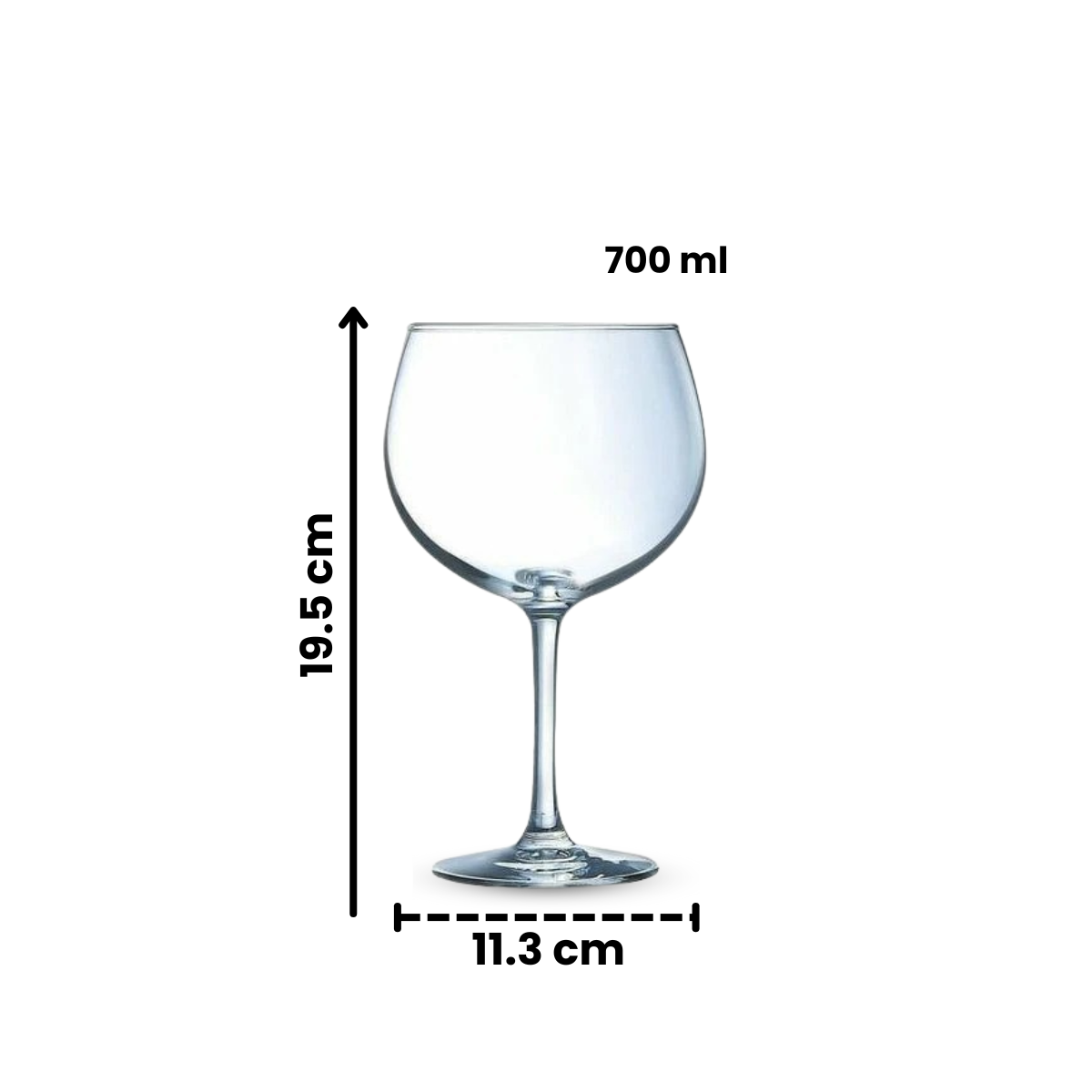 Vina - Ginebra Juego De 6 Copas De Vidrio Para Gin.