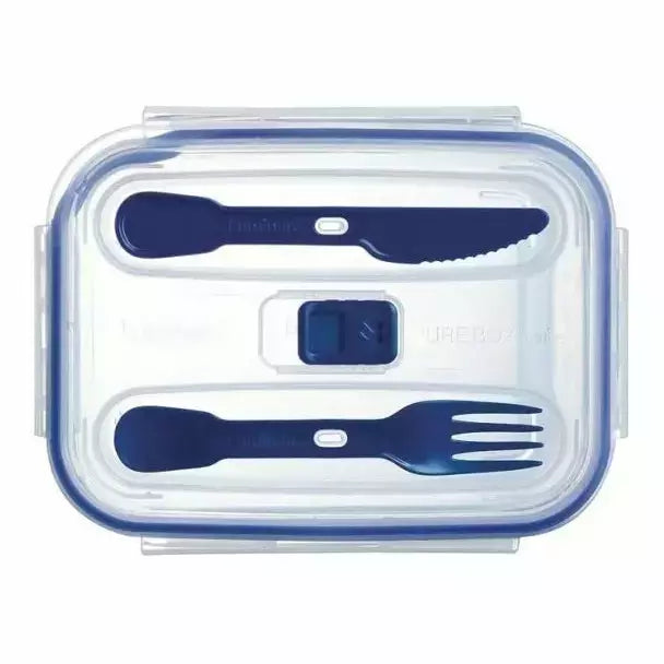 Lonchera De Vidrio con Cubiertos