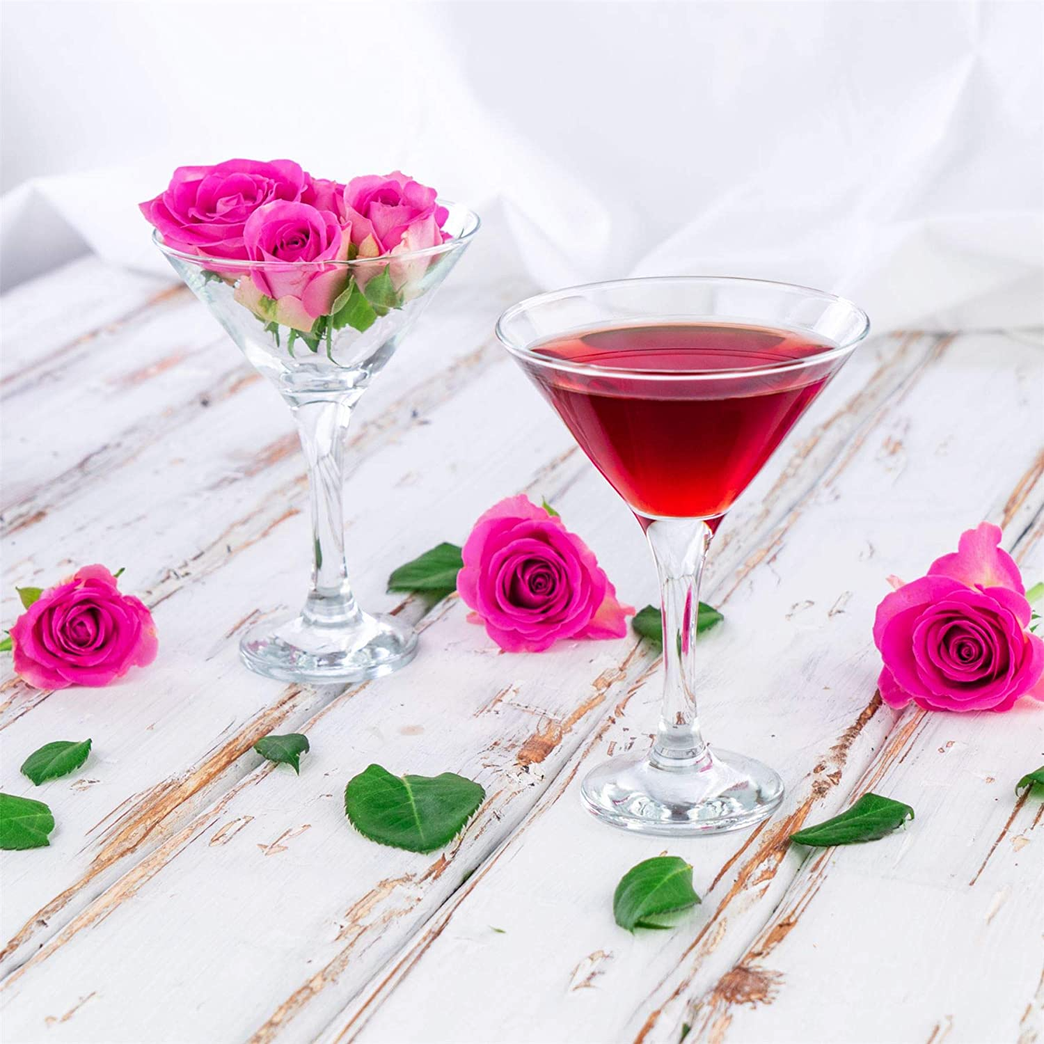 Martini - Juego de 6 Copas de Vidrio De Varias Capacidades