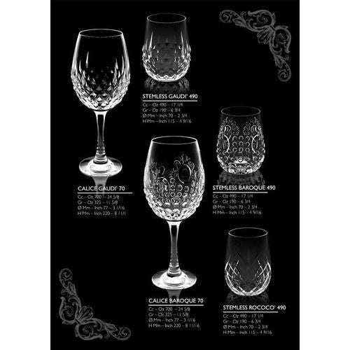 Gaudi - Juego De 6 Copas De Vidrio 700 Ml