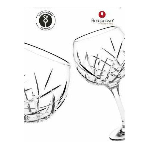 Rococo - Juego De 6 Copas Vidrio Para Gin.