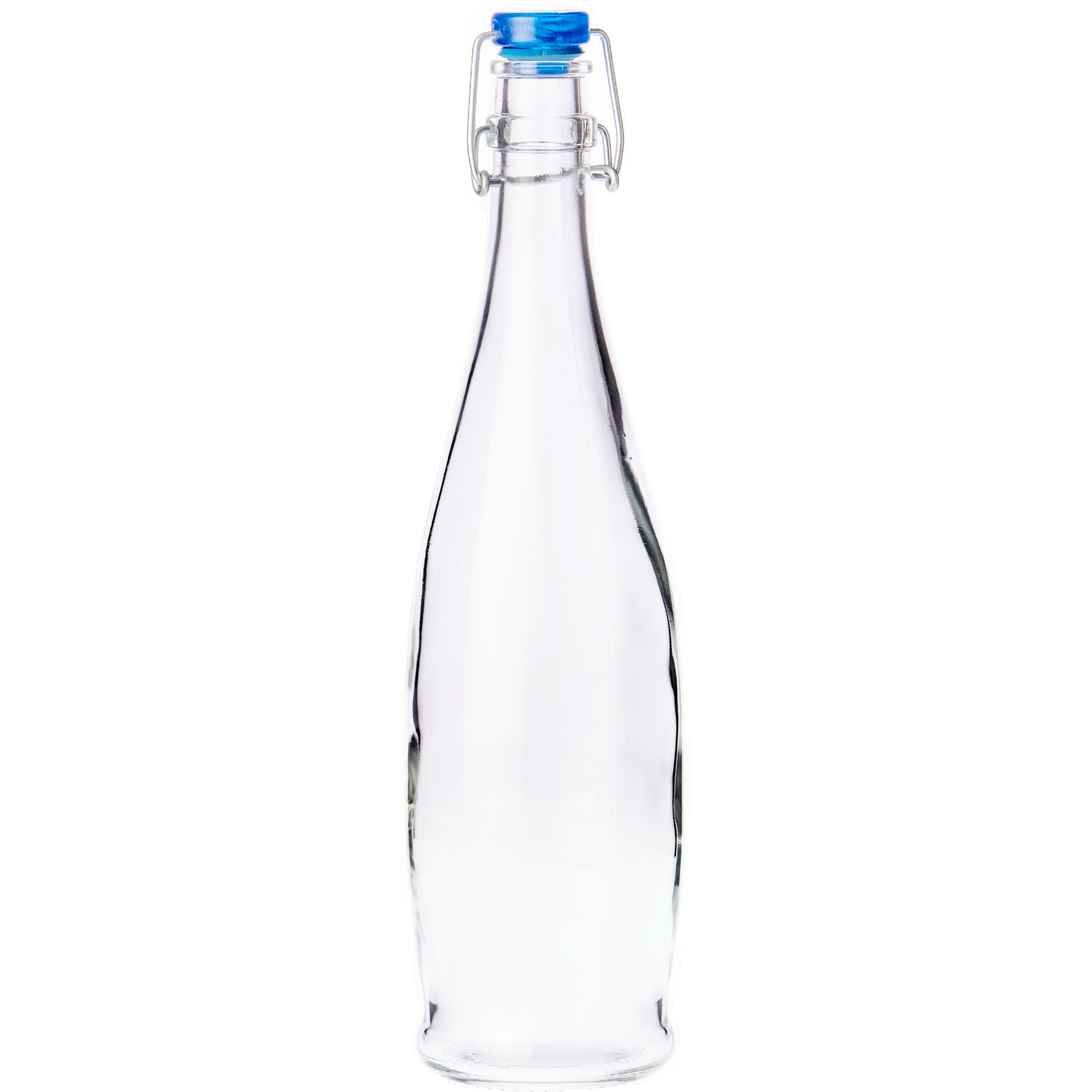 botella de vidrio indro hermetico en fondo blanco