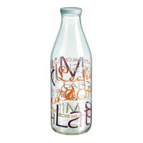 "Sirio"Botella De Vidrio Decorada De 1.1lt Mix Milk