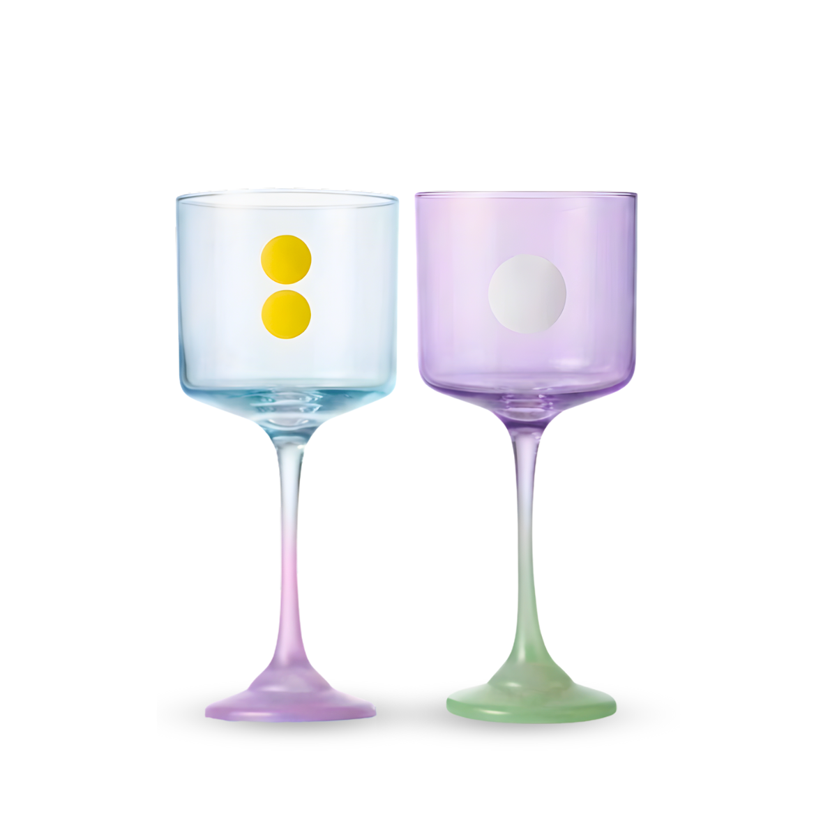 Rio Soft Color TOY - Juego de Copas de Vidrio Soft Color – Diseño Moderno y Contemporáneo