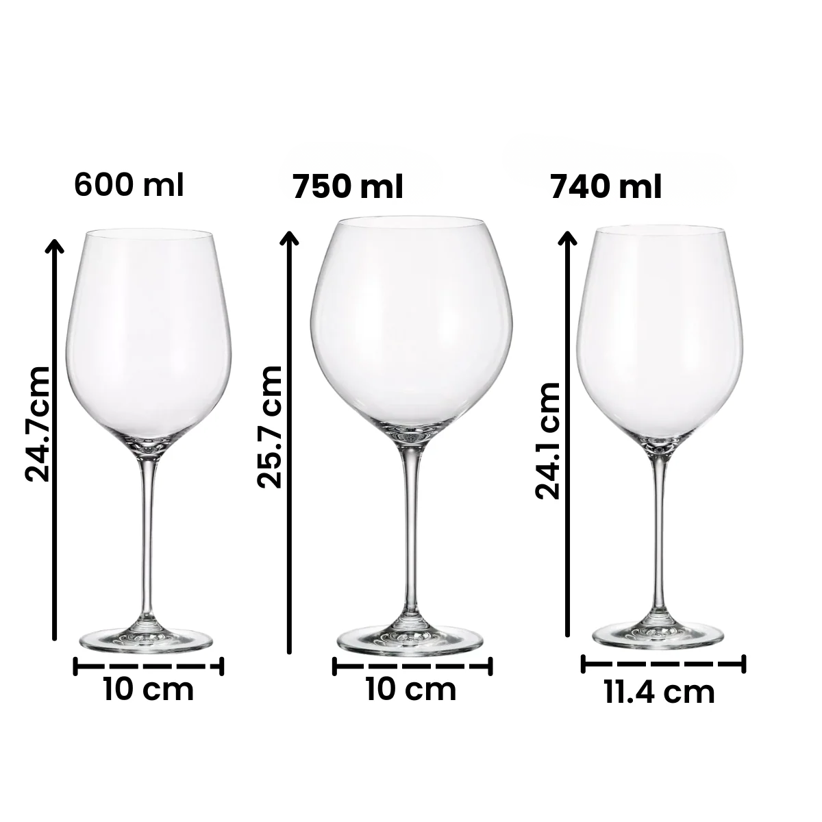 Uria - Juego de 6 Copas Vidrio