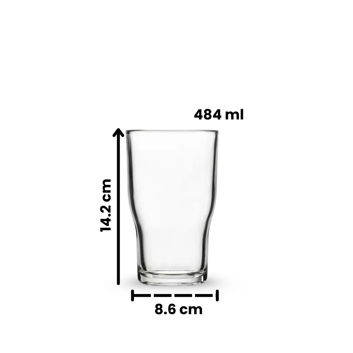 Munich – Vasos Cerveceros de Vidrio 484 ml Apilables