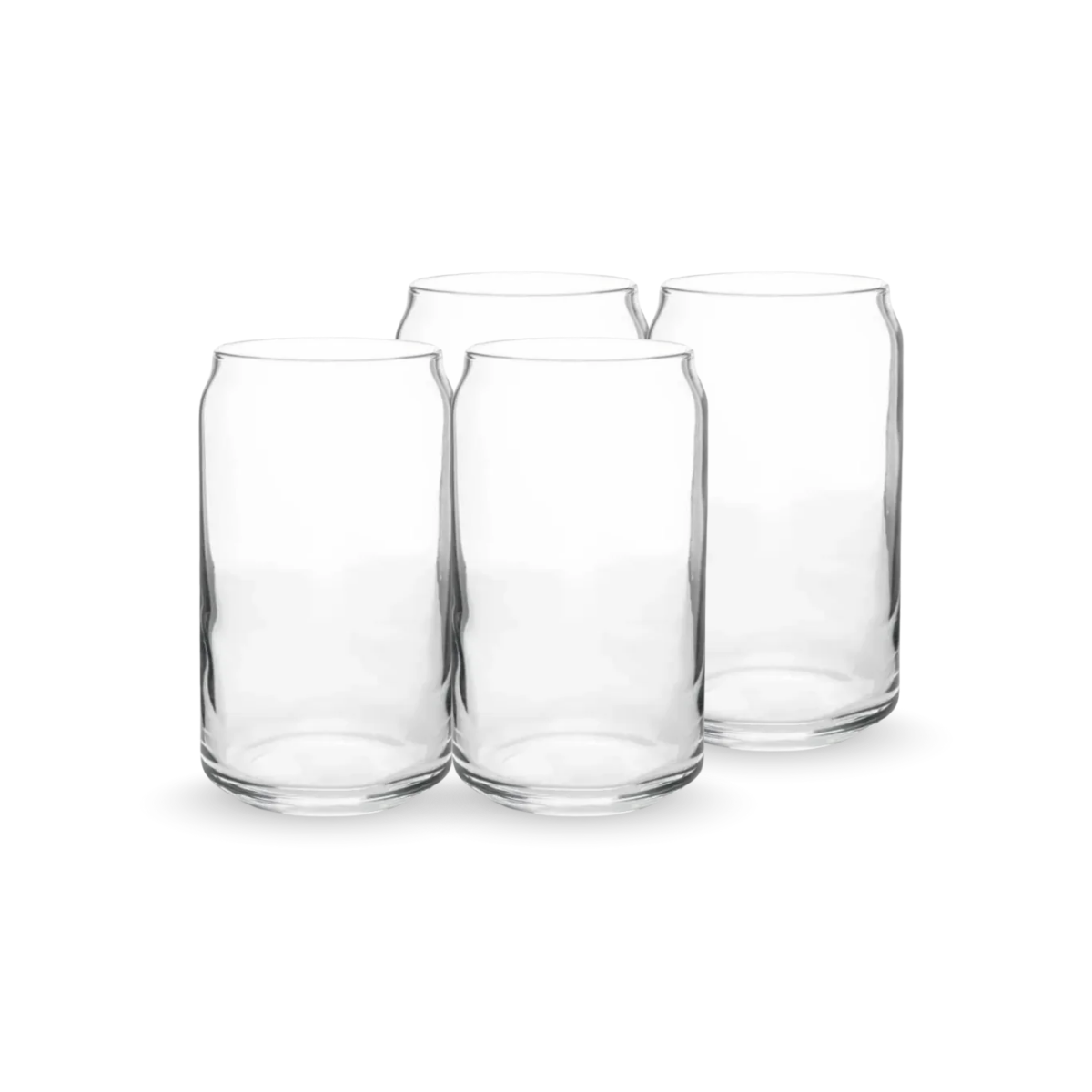 Can – Juego de Vasos de Vidrio Tipo Lata 475 ml de Diseño Minimalista