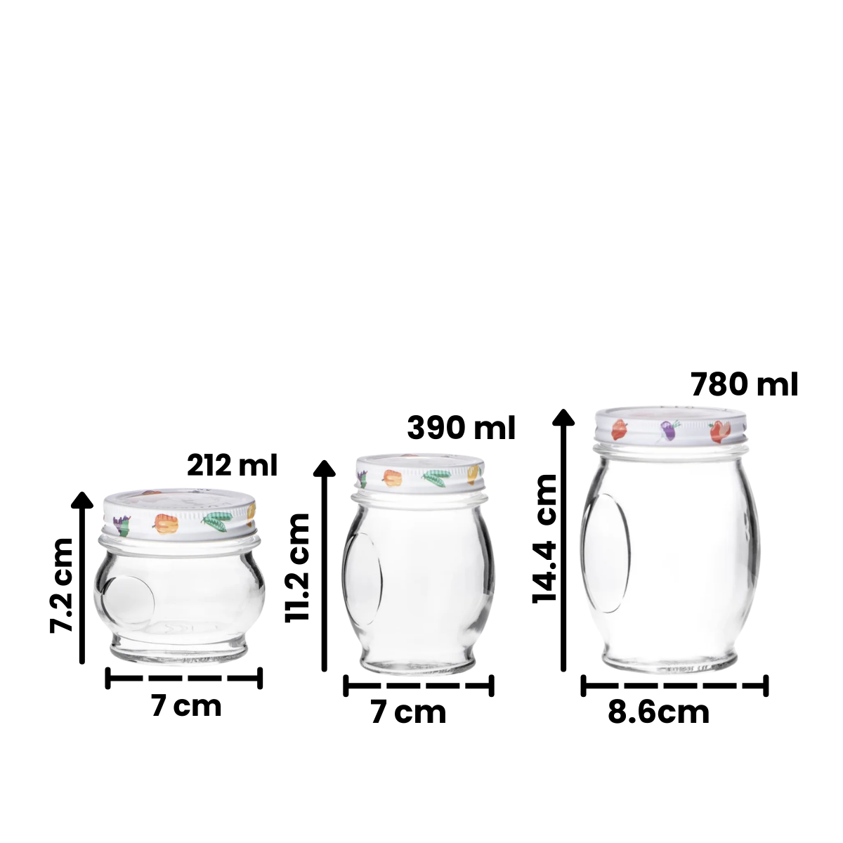 Ortolano - Set De 9 Contenedores De Vidrio Con Tapadera