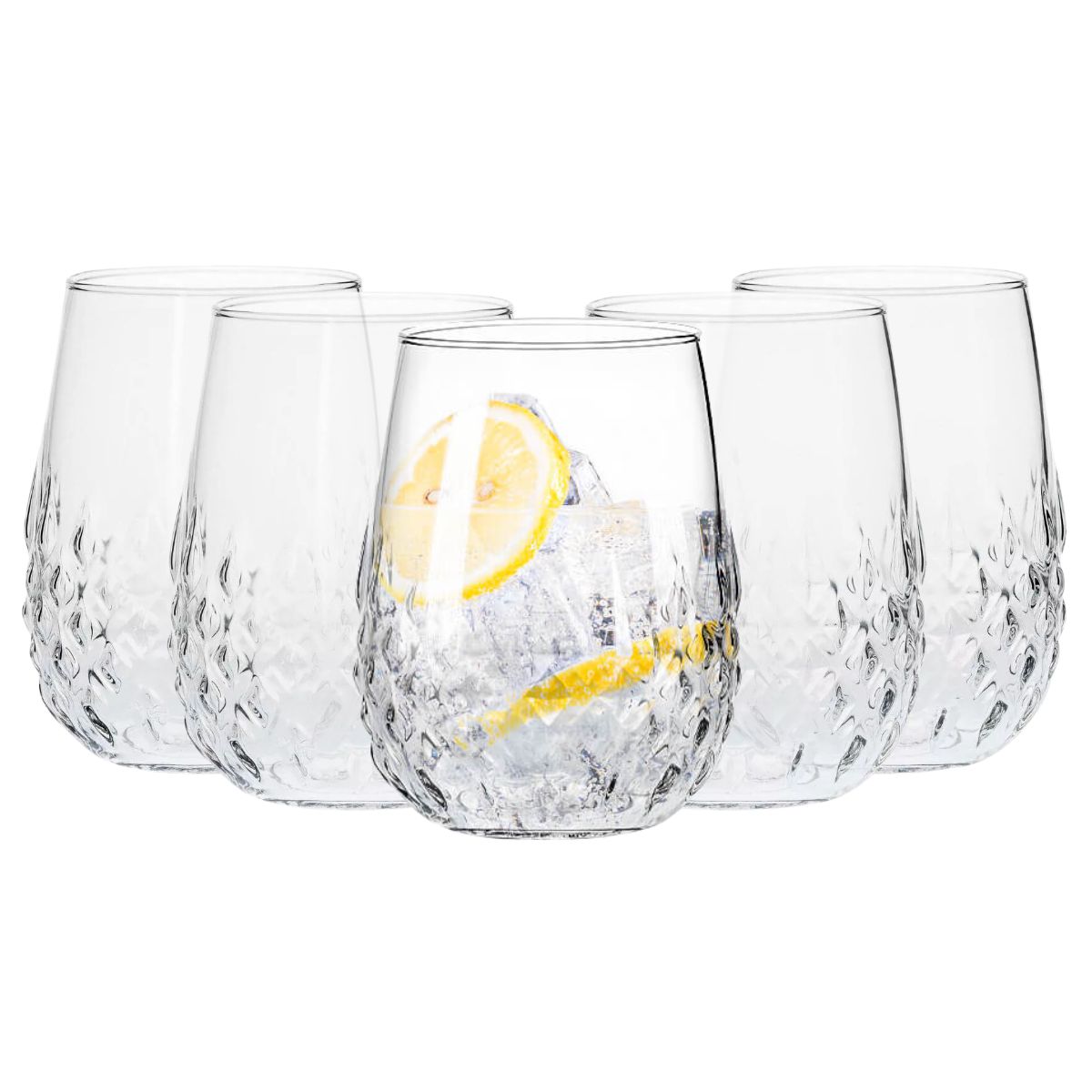 Gaudi - Juego De 6 Vasos De Vidrio 490 ml