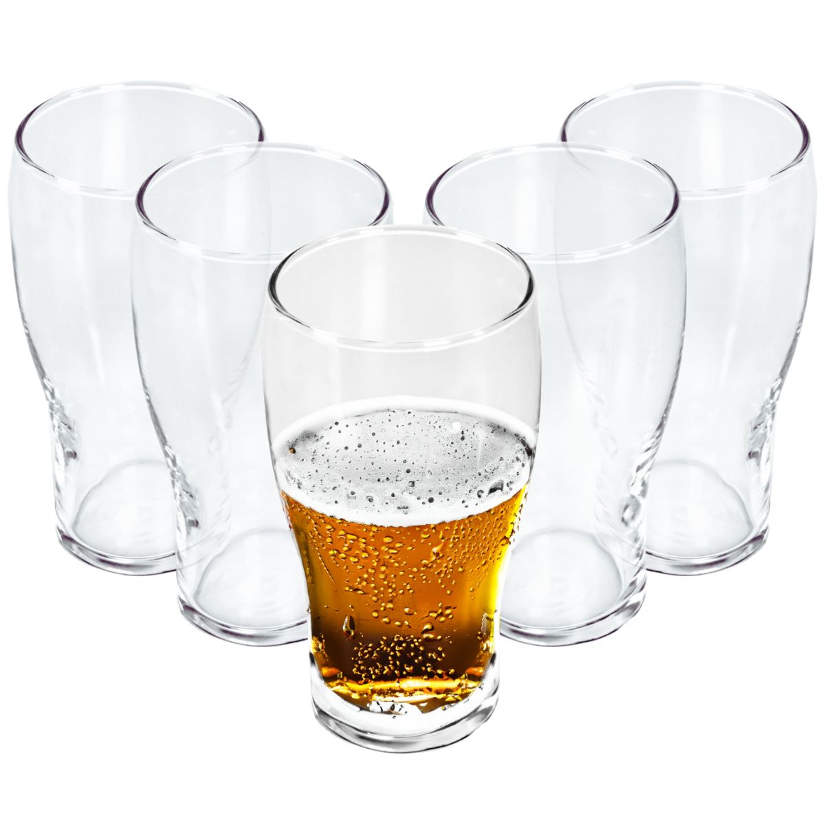 Albira Juego de 6 Vasos Cerveceros De Vidrio 550 ml
