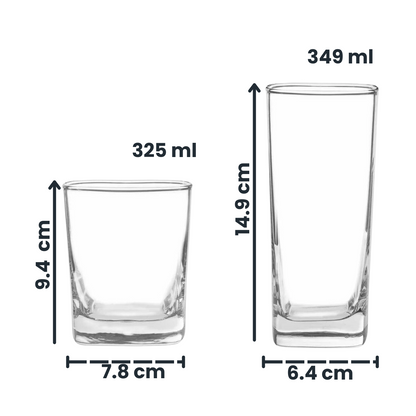 "Schubert Rocks" Juego De 6 Vasos De Vidrio